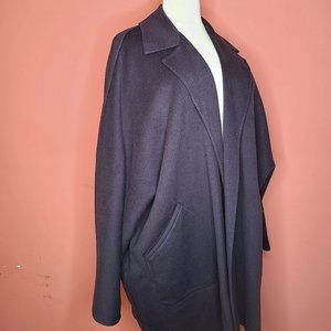 Marina Rinaldi 100% cashmere Navy Blue Coat